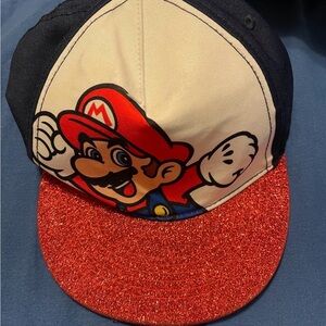 H&M Blue and White Cap Super Mario Snap back